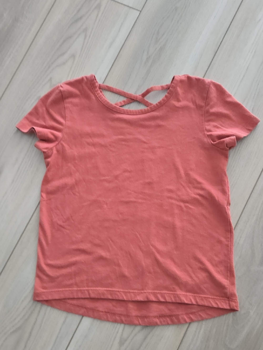 Old Navy Girlw Coral Short Sleeve Tee with Cross-Back